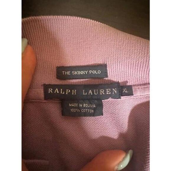 Ralph Lauren Women's "The Skinny Polo" Shirt - Lavender, Size XL - Picture 2 of 3